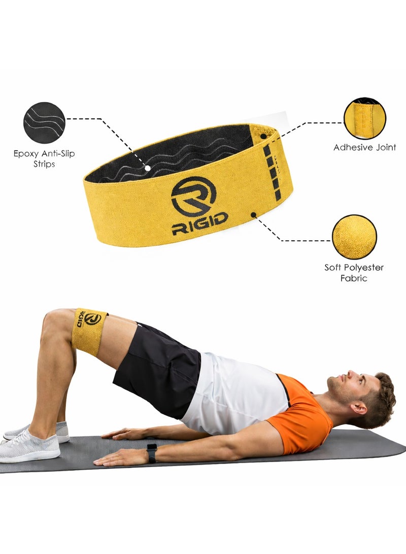 RIGID FITNESS Anti-Slip Hips bands for Women and Men, Exercises bands for Butt and Hips - Glutes bands for Stronger Legs - Booty Fabric Stretchy Bands for Glutes - Loops Bands (5 Resistance Levels) - Image 5