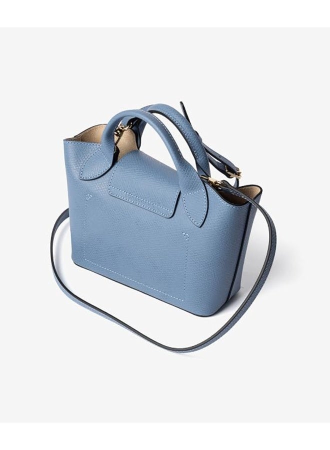 Longchamp EPURE XS Women’s Small Leather Crossbody Bag – Light Blue - Image 3