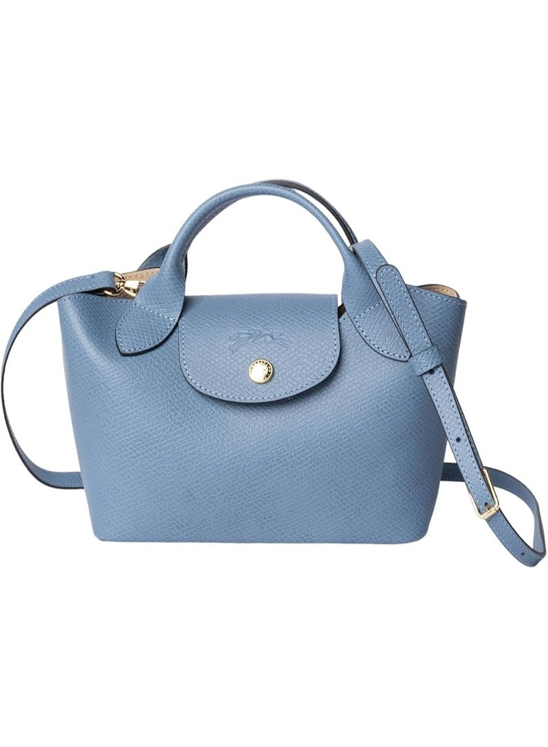 Longchamp EPURE XS Women’s Small Leather Crossbody Bag – Light Blue - Image 1