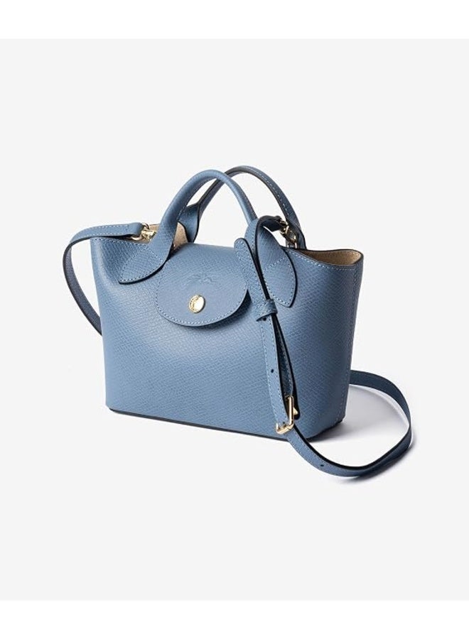 Longchamp EPURE XS Women’s Small Leather Crossbody Bag – Light Blue - Image 2