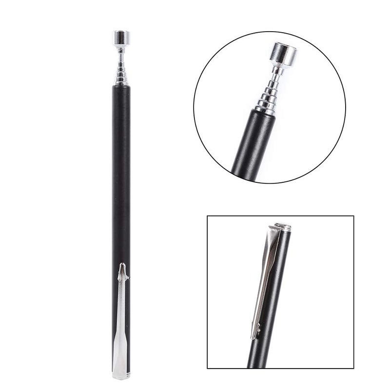 Akozon Powerful Flexible Telescoping Magnet + Telescopic Magnetic Pickup Tool Portable Easy Grip Portable Tool with Extendable Wand (Black) - Image 2