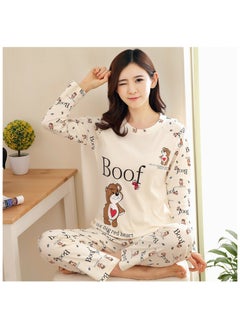 Generic Women Cotton Printed Night Suit Set of Top And Pyjama 