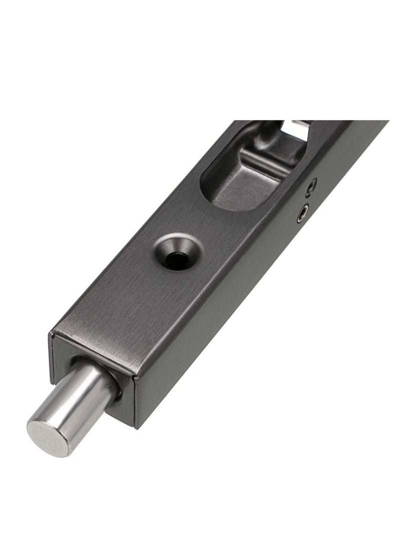 6 Inch Door Bolts, Stainless Steel Concealed Security French Door Locks with Hardwares, Metal Flush Latch Bolts for Composite Wood Double Dummy Door, 2 Pcs - Image 5