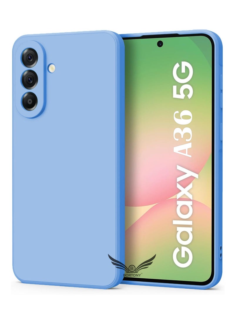 BORTONY Samsung Galaxy A36 Case Cover Soft Silicone Bumper Drop Protection Anti-Scratch Microfiber Lining Shockproof Slim Cover for Samsung Galaxy A36 - Image 1