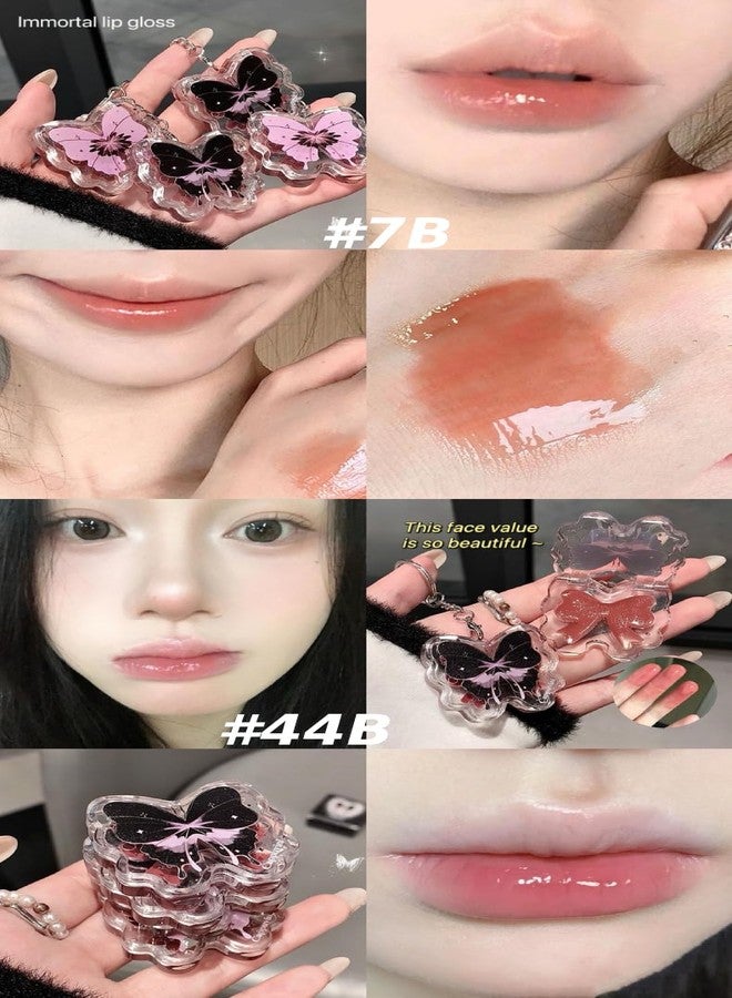 CAPPUVINI Lip Glaze | Solid Lip Gloss in Butterfly Keychain | Long-Lasting Moisture & Shine | Long Stay & Smudge Proof Lip Care | Lightweight & Non-Sticky Gloss Finish | Trending Shades Pink Nude Brown Lipsticks for Womens & Girls (3B#Watermelon Piaose, 2g) - Image 3