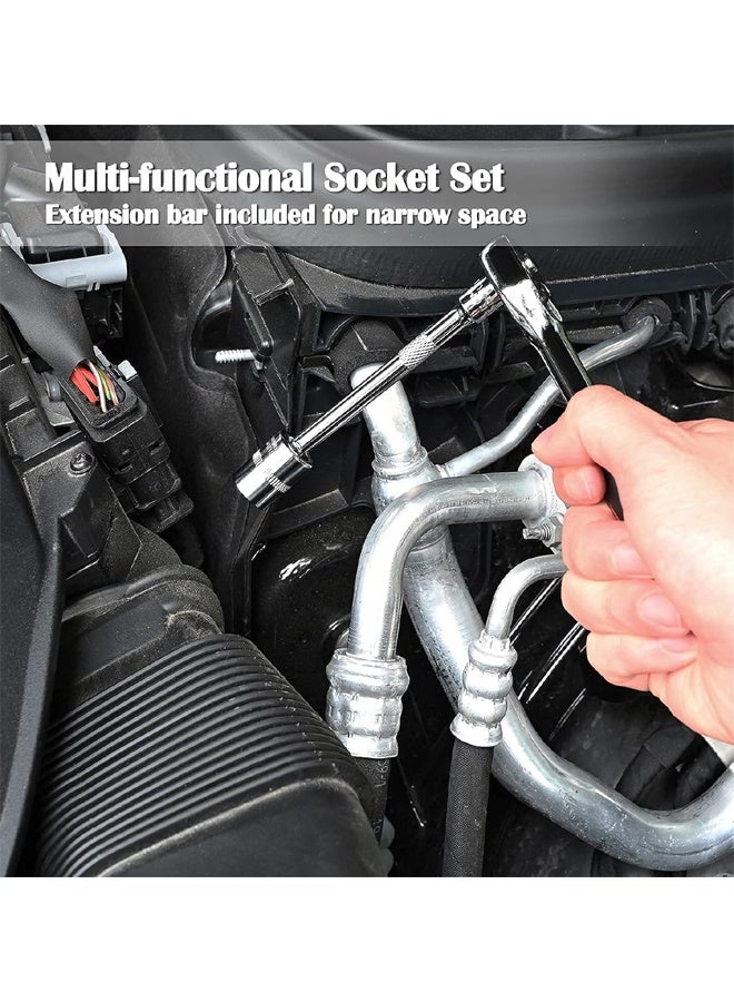 إيه تي إم مجموعة مفاتيح ربط وأدوات مكونة من 46 قطعة لإصلاح المنازل والسيارات - Image 4