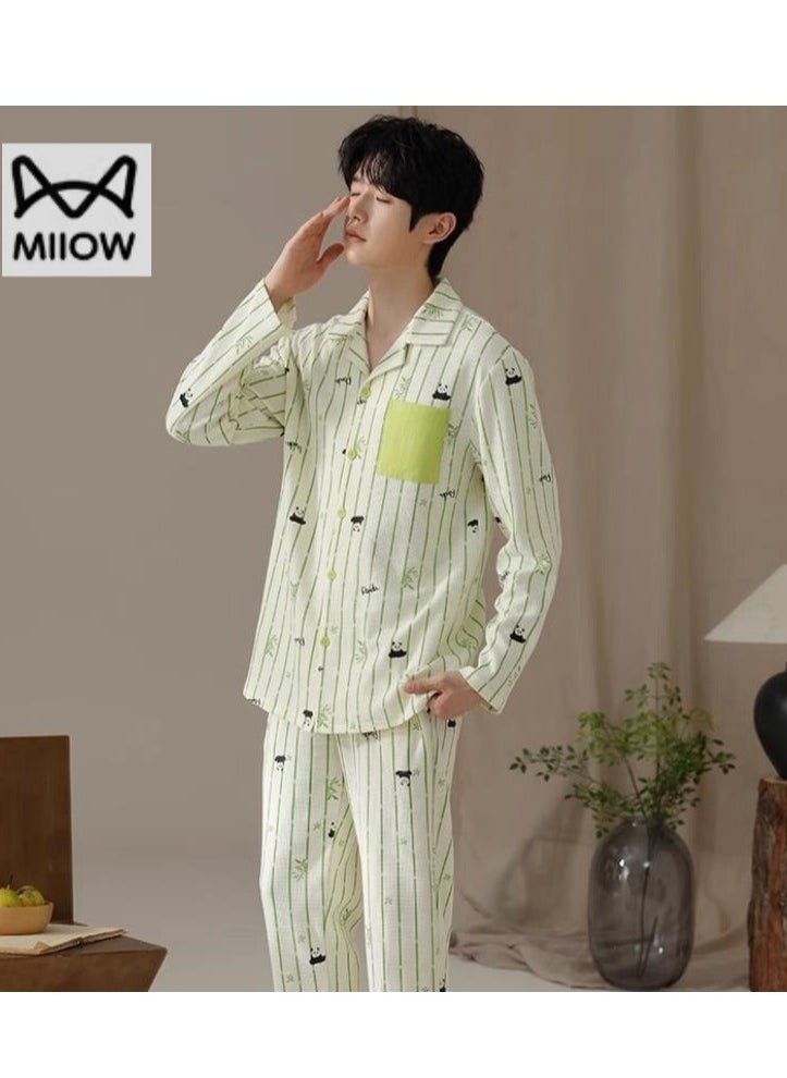 Men's Pure Cotton Casual Long Sleeved Pants Home Suit Can Be Worn Outside - pzsku/Z4D7F070C8E2874A258BAZ/45/_/1733909047/bb081d6a-d5c2-4a0a-af60-5247ddc878ce