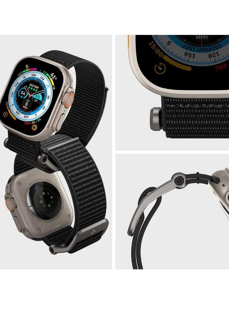 SYOSI Designed for Apple Watch Band Adjustable Velcro Sport Solo Loop Band Strap for Apple Watch Ultra2 Apple Watch Ultra 49mm Series 9 8 SE27 6 SE 5 4 3 2 1 45mm 44mm 42mm Black - Image 2