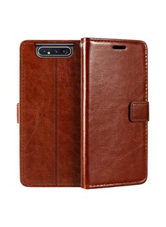 Generic Wallet Case For Samsung Galaxy A80 And A90 Premium Pu Leather Magnetic Flip Case Cover With Card Holder And Kickstand For Samsung Galaxy A80 And A90 Galaxy A80 And A90 Brown  - Image 1