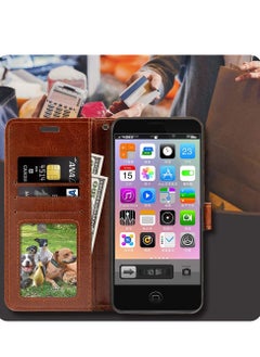 Generic Wallet Case For Samsung Galaxy A80 And A90 Premium Pu Leather Magnetic Flip Case Cover With Card Holder And Kickstand For Samsung Galaxy A80 And A90 Galaxy A80 And A90 Brown  - Image 2