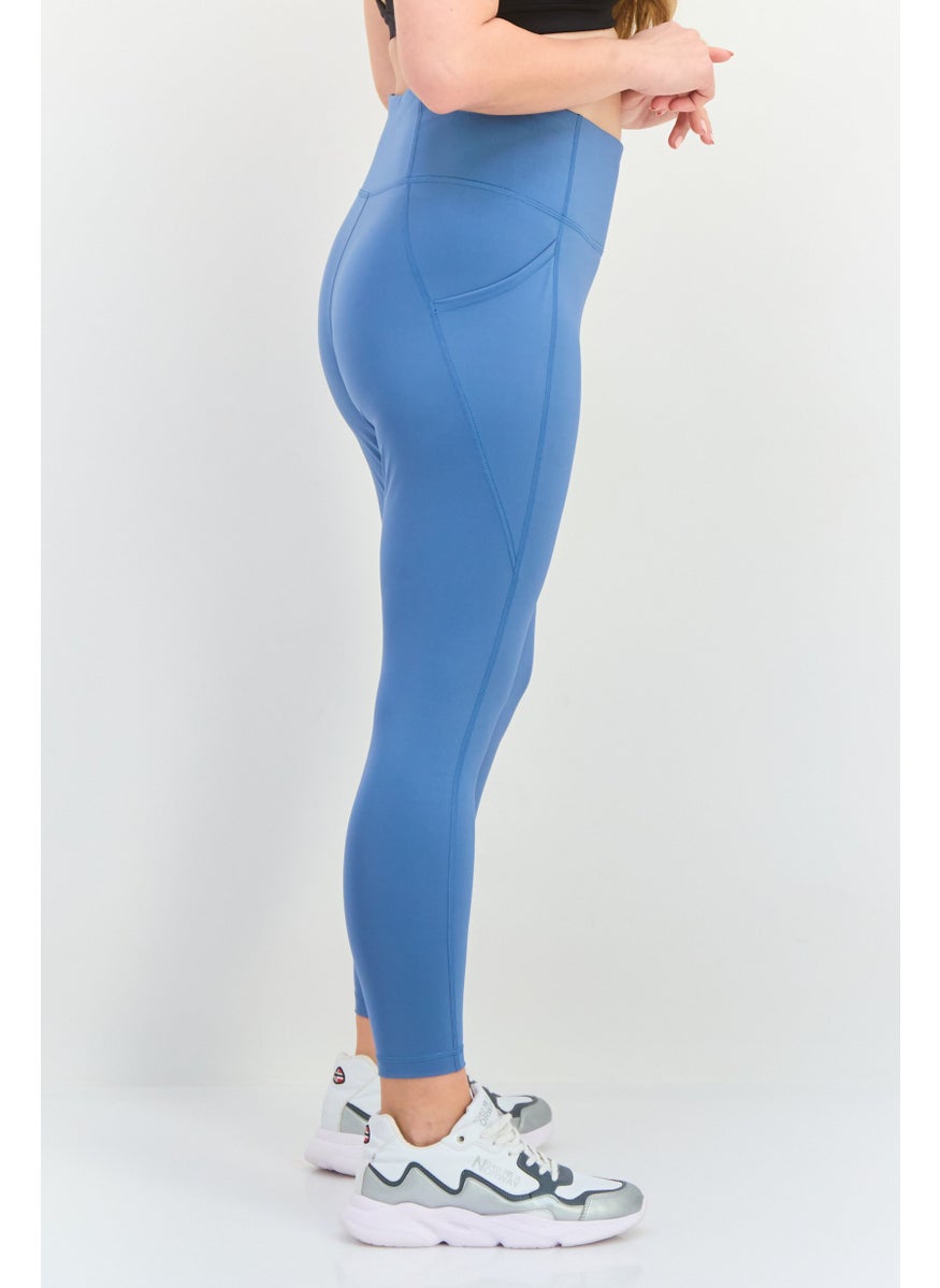 PUMA Women Sportswear Fit Pull On Training Leggings, Dusty Blue  - Image 2