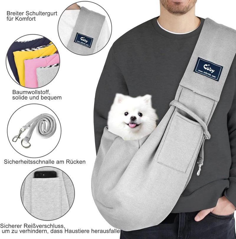 CUBY Summer Pet Carrier Sling for Small Dogs and Cats - Single Shoulder Pet Bag for Travel - Dog Carrier Bag - Image 3