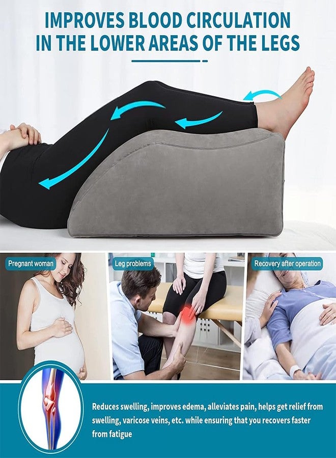 EMVANV Inflatable Leg Elevating Pillow,with Air Pump and Storage Bag Improve Circulataion and Reduce Swelling for Daily Use, Pregnant Women, People with Leg Problems(Grey) - Image 5