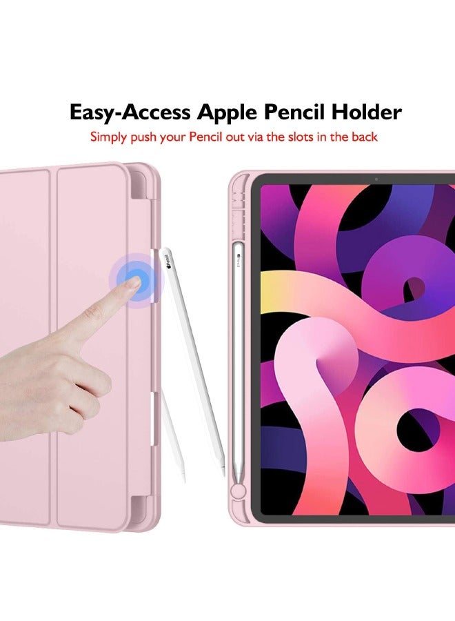 Captaintech iPad Air 5 Case 2022/iPad Air 4 Case 2020 10.9 Inch with Pencil Holder, Support Touch ID and Auto Wake/Sleep, Trifold Stand Smart Case (Pink) - Image 5