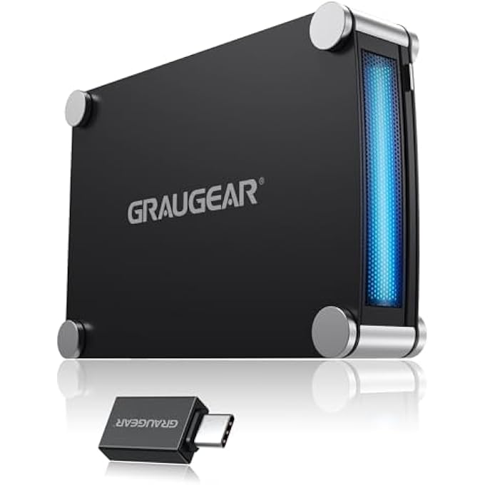 GRAUGEAR EXTERNAL ENCLOSURE FOR 1X 5.25 INCH SATA DRIVE BLU-RAY CD-DVD DRIVE USB 3.0 ESATA CONNECTION USB-C ADAPTER G-5251 - Image 1