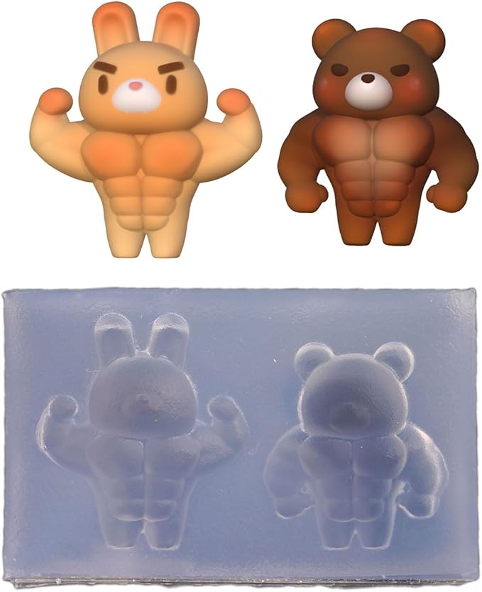 Bear Pattern Silicone Mold For DIY Chocolate Fondant Cake Decorations Color A - Image 1