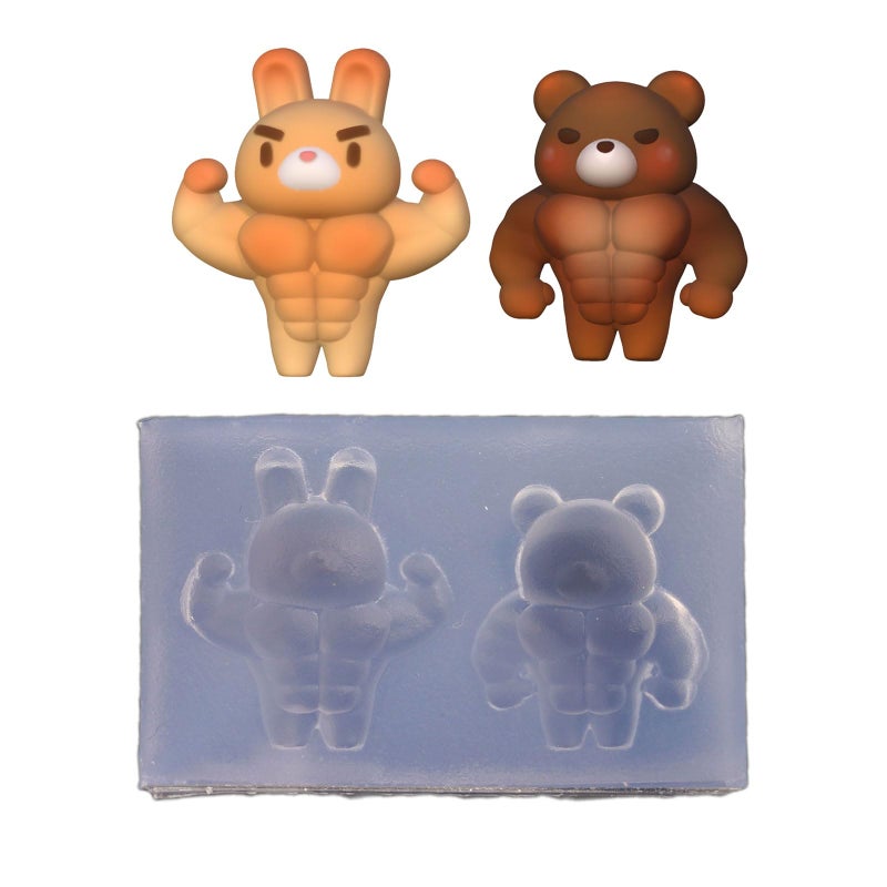 Bear Pattern Silicone Mold For DIY Chocolate Fondant Cake Decorations Color A - Image 2