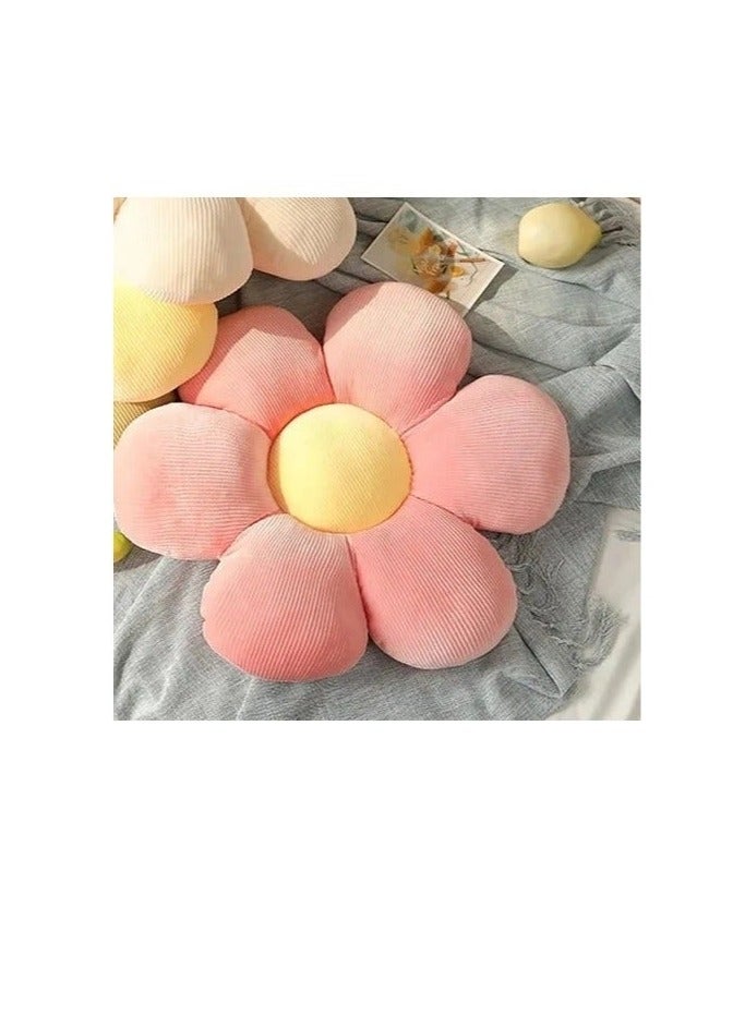 Flower Shaped Seating Cushion -Cute Daisy Pillow for Girls Tweens Room Décor Flower Floor Pillow for Reading and Lounging Comfy pink - Image 2