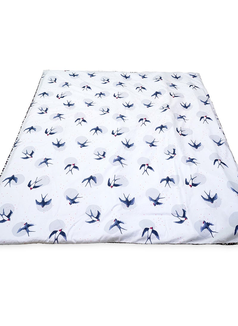 Home-Tex Design Hometex Design King Size 100% Cotton 6 Piece Bed Set with reversible Duvet cover - 1 Flat Sheet 240x260 cm 1 Duvet Cover 240x200 cm 4 Pillows 50x80 cm Design Hiron  - Image 5