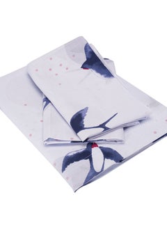 Home-Tex Design Hometex Design King Size 100% Cotton 6 Piece Bed Set with reversible Duvet cover - 1 Flat Sheet 240x260 cm 1 Duvet Cover 240x200 cm 4 Pillows 50x80 cm Design Hiron  - Image 2
