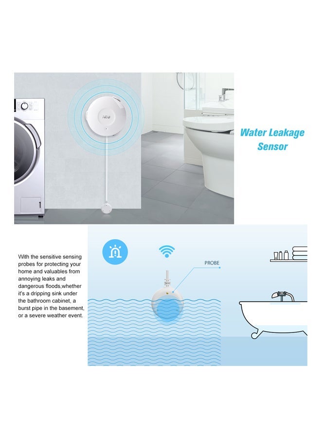 NIBEMINENT Water Flood Sensor White 9.6x5x8.7cm - Image 4