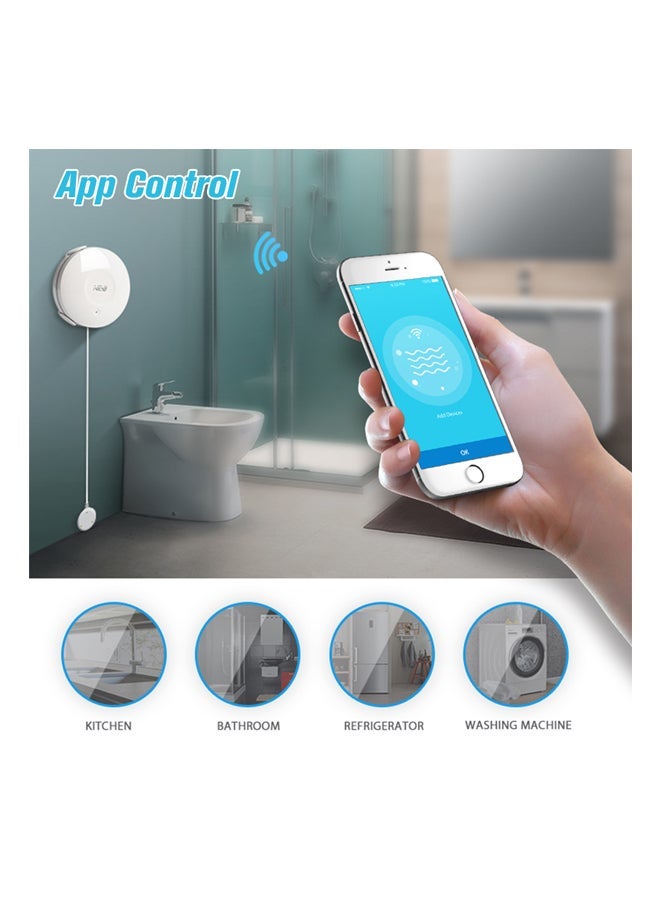 NIBEMINENT Water Flood Sensor White 9.6x5x8.7cm - Image 2