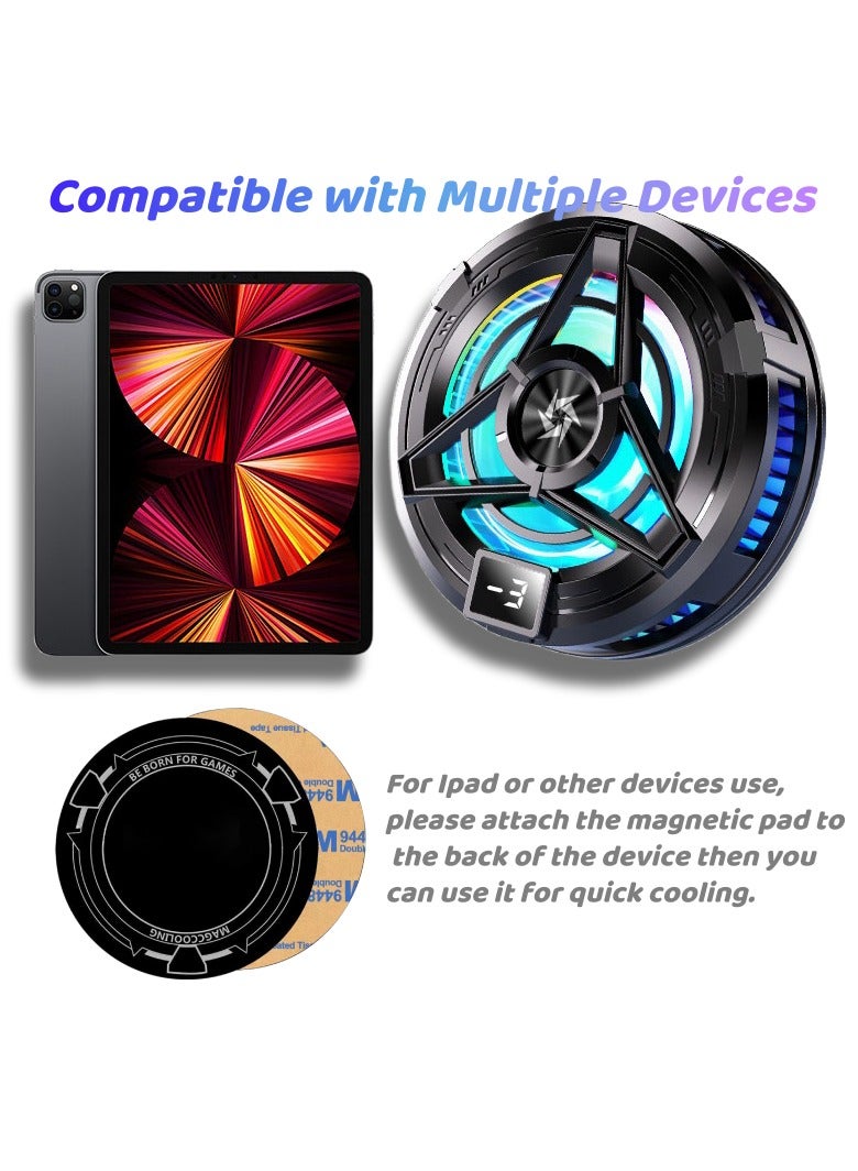 LumsAura Magnetic Phone Cooling Fan – TEC Rapid Cooling with RGB Lighting, Ultra-Quiet Operation, and Wide Compatibility for Gaming Phones, iPad, PSP, and Steam Deck (iPhone, Xiaomi, Huawei, OPPO) - Image 5