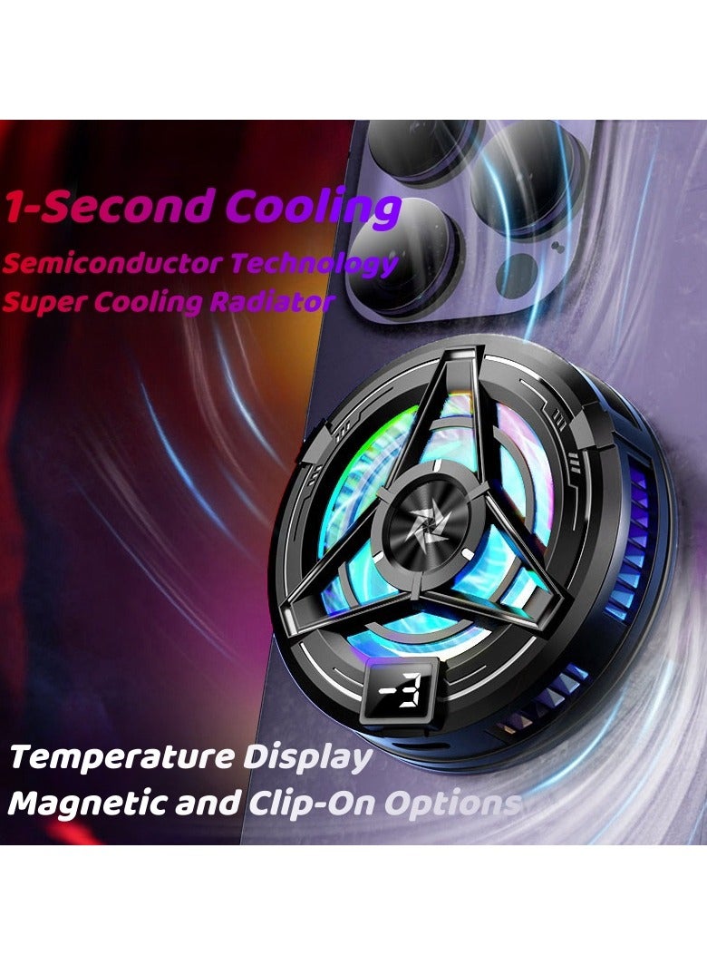 LumsAura Magnetic Phone Cooling Fan – TEC Rapid Cooling with RGB Lighting, Ultra-Quiet Operation, and Wide Compatibility for Gaming Phones, iPad, PSP, and Steam Deck (iPhone, Xiaomi, Huawei, OPPO) - Image 3