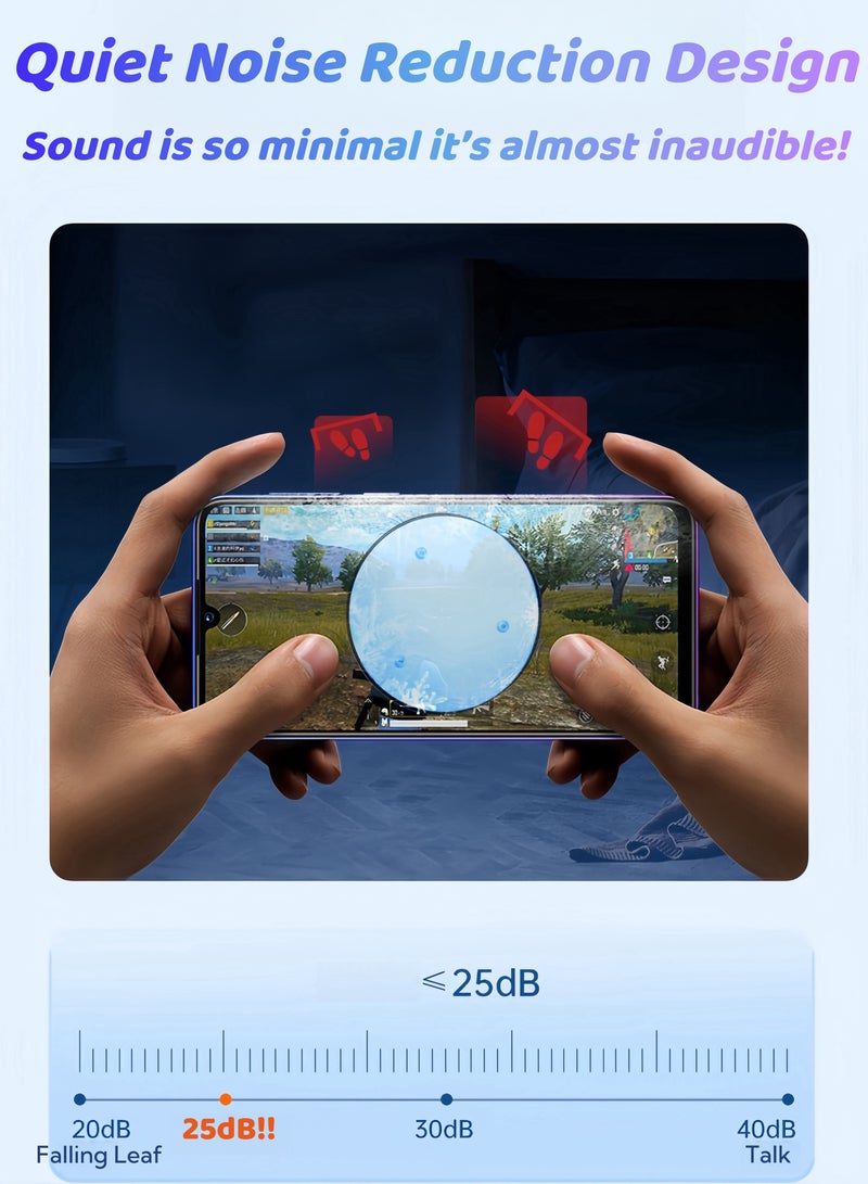 LumsAura Magnetic Phone Cooling Fan – TEC Rapid Cooling with RGB Lighting, Ultra-Quiet Operation, and Wide Compatibility for Gaming Phones, iPad, PSP, and Steam Deck (iPhone, Xiaomi, Huawei, OPPO) - Image 4