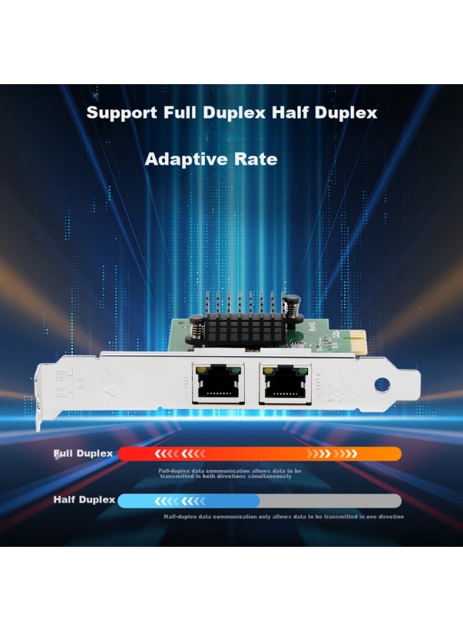Flybish Na5720-t2 Gigabit Dual Port Pci-ex1 Network Card With Bcm5720 Chip 1000m Ethernet For Desktops, Servers, And Industrial Computers - Image 2