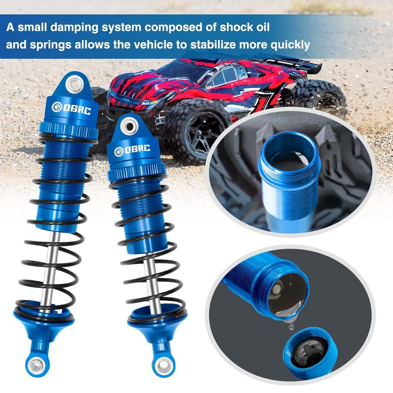 OGUNKE OGRC Oil Shock Absorber Damper Set for 1/10 Traxxas Models (Blue) - Image 3