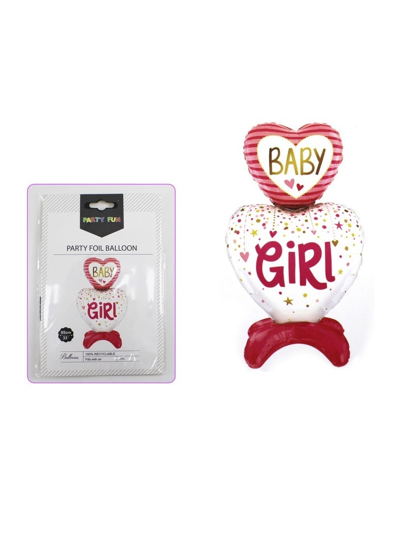بارتي فن احباط بالون طفلة فتاة شكل القلب لتزيين الحفلات - Image 2
