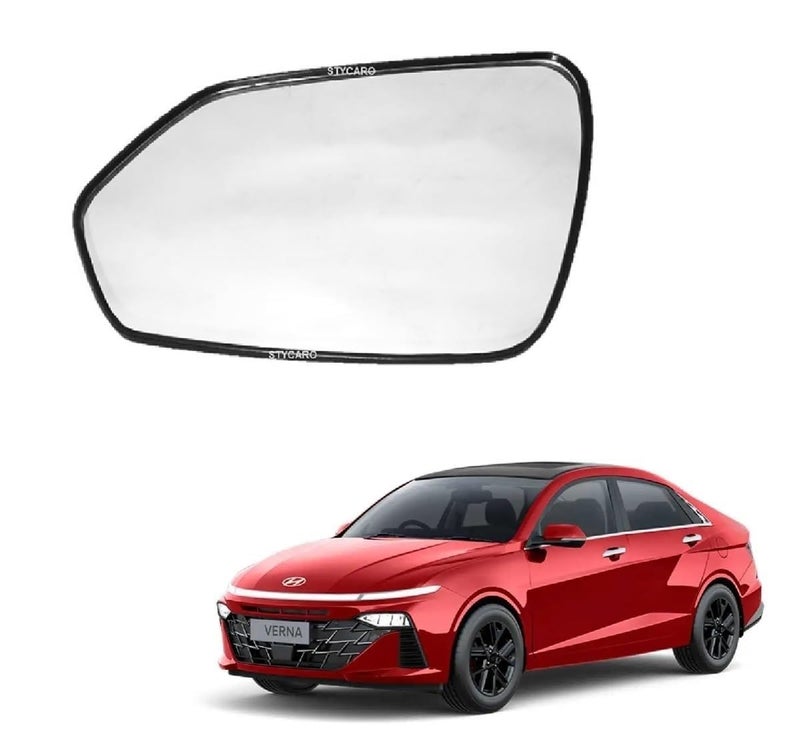 STYCARO - orvm Side View Mirror Glass/Sub Mirror Plate Tukdi for Hyundai Verna 6TH GEN 2023-2024 Year Model Type-5 (LEFT PASSENGER SIDE) - Image 1