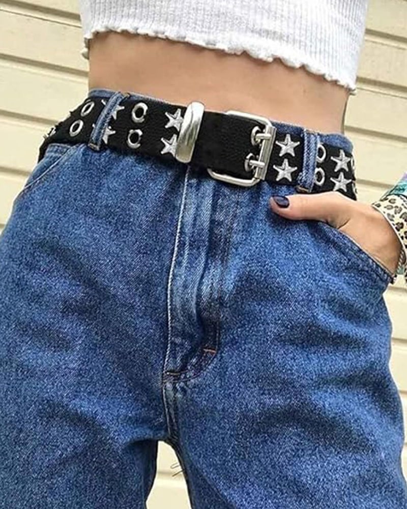 INOCEAN Studded Belt, Studded Belt Mens, Bullet Belt, y2k accessories, Black, Waist Ladies Belt, Belts for Jeans and Dresses, Halloween, Party Dressing Up, Women Y2k Belts - Image 5