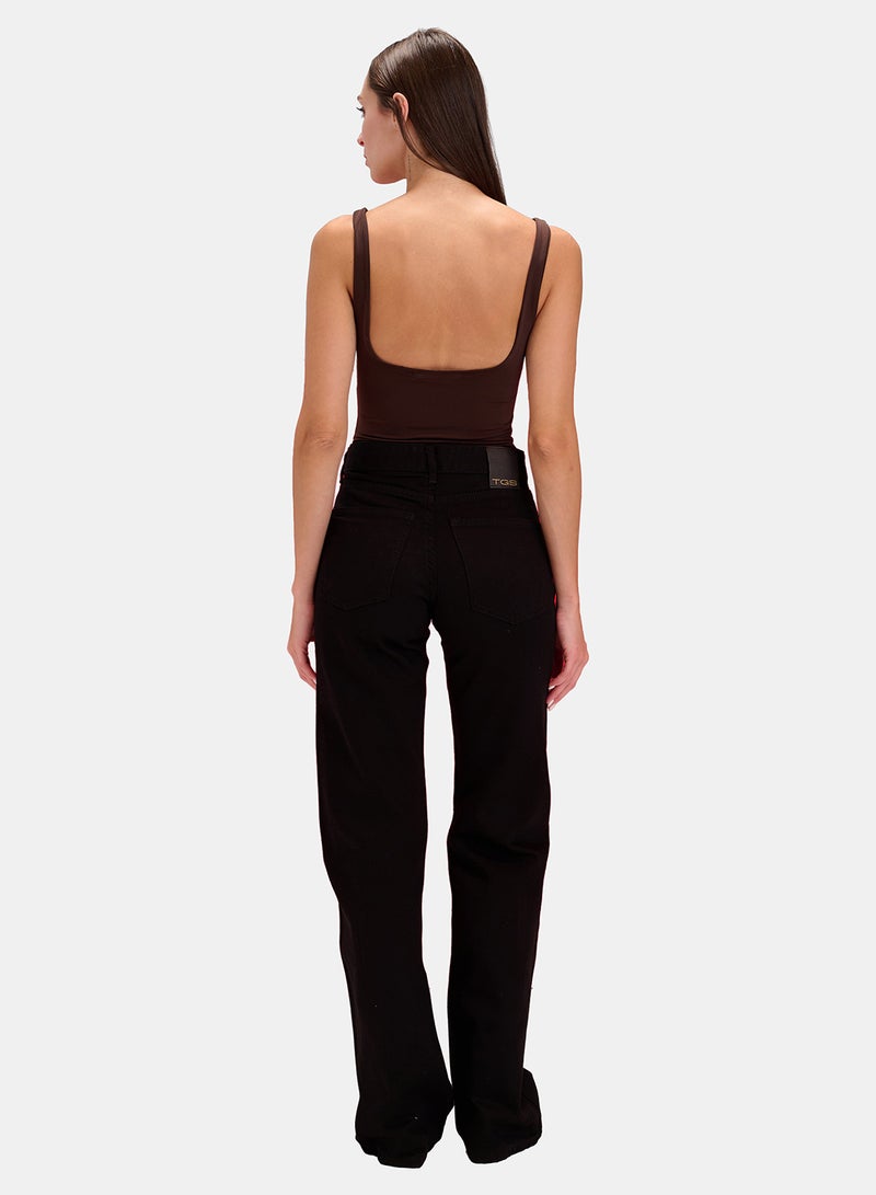 TGS Black Wide Leg Women Jeans - Image 2