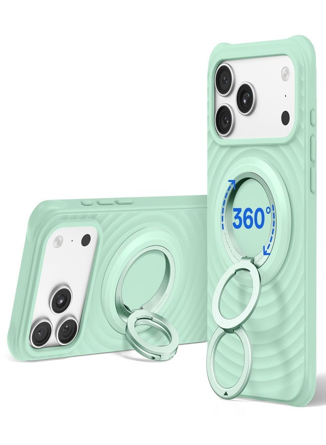 SYNCWIRE MagSafe Magnetic Cell Phone Ring Holder - Portable 360° Rotation Phone Grip with Dual Ring Compatible iPhone 16/15/14/13/12 Pro Max - Green - Image 1
