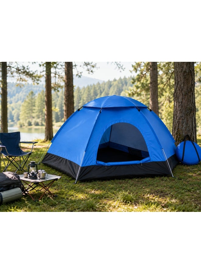 DEXO Automatic Pop-Up Instant Camping Tent 200X150X110CM , 2-3 Person Easy Setup Tent with UV Protection, Waterproof, Lightweight Travel Tent for Camping, Hiking & Festivals, Blue - Image 4