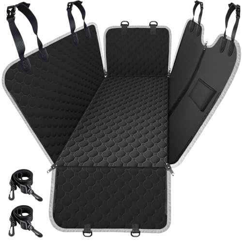 Mancro Dog Car Seat Cover for Back Seat, 2025 Upgraded 600D Heavy Duty Waterproof & Scratch-Resistant Dog Hammock for Car, Back Seat Pet Cover for Dogs with Sedan, Trucks and SUVs, Standard, Black - Image 1
