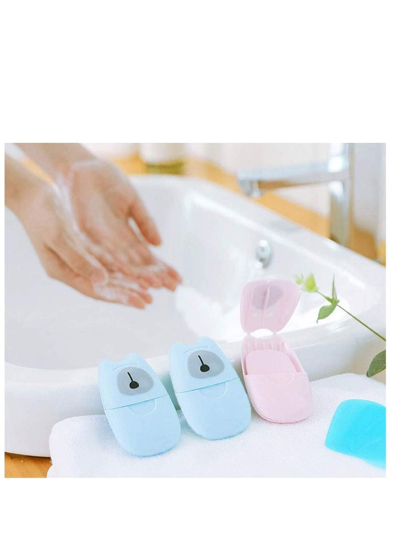 SYOSI - Paper Soap, Mini Portable Travel Soap Paper Sheets,Disposable Soap Paper for Outdoor,Camping, Hiking,Hand Washing Bath Scented Paper Soap - Image 1
