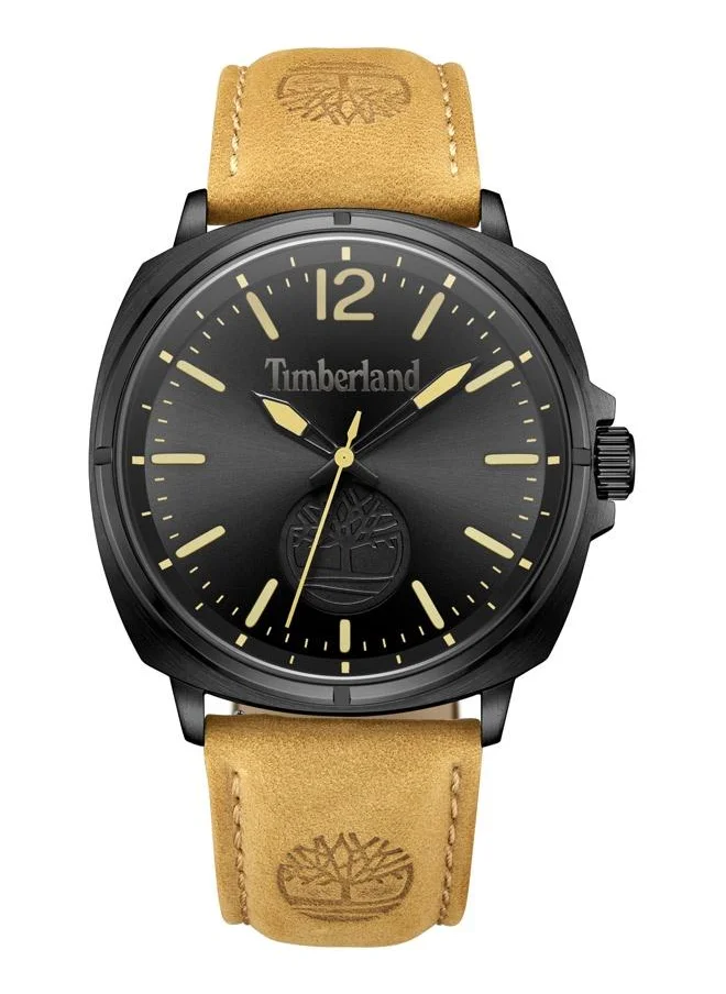 Timberland Men's Williston Watch With Stainless Steel Case And Leather Strap Water Resistant 44mm - TDWGA0010601