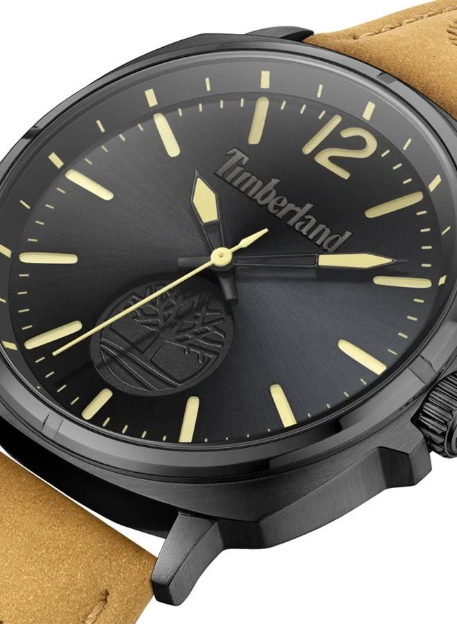 تمبرلاند Men's Williston Watch With Stainless Steel Case And Leather Strap Water Resistant 44mm - TDWGA0010601