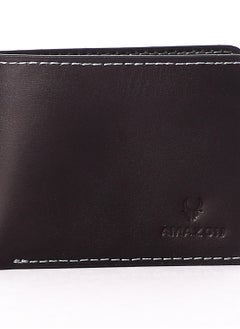 Generic Men Wallet leather (AM 2054) cow Material - 7 Credit Card Holder Money - 1 mesh slot for your ID - Small Wallets for Traveling .Black  - Image 3