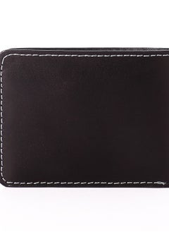 Generic Men Wallet leather (AM 2054) cow Material - 7 Credit Card Holder Money - 1 mesh slot for your ID - Small Wallets for Traveling .Black  - Image 4