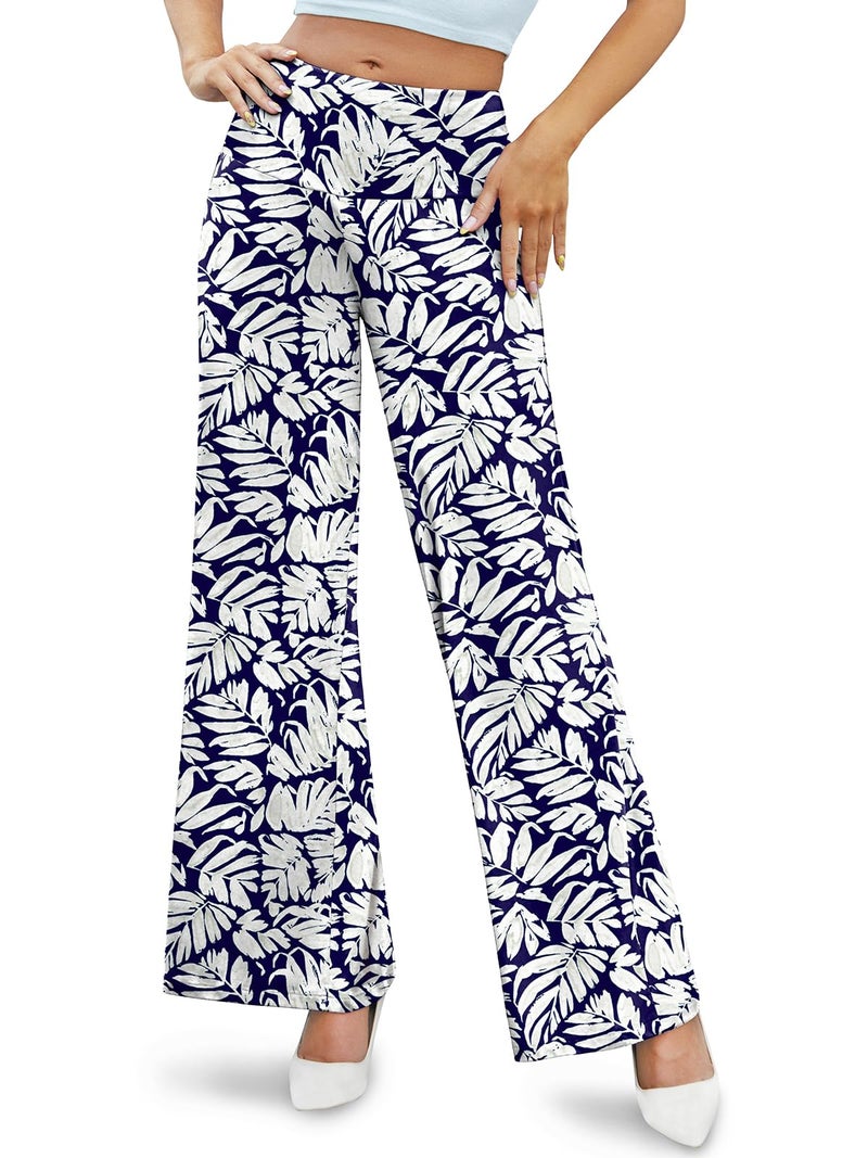 Arolina Palazzo Pants for Women Dressy Casual Wide Leg Pants for Women Stretchy Flowy High Waist Lounge Pants Trousers - Image 5