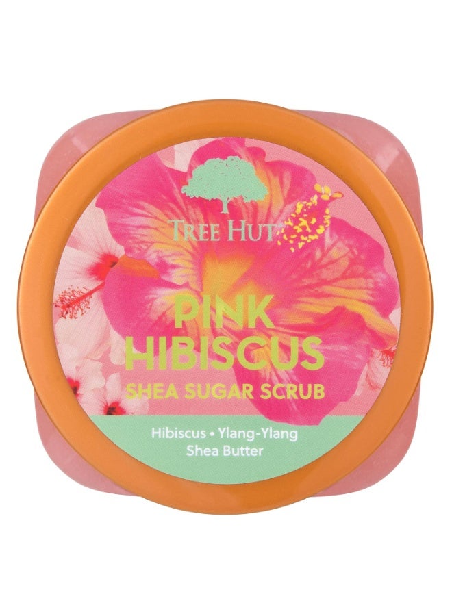 Tree Hut Tree Hut Shea Sugar Scrub - Pink Hibiscus - 18 oz - Exfoliating Body Scrub for Smooth, Glowing Skin - Made with Real Sugar and Shea Butter  - Image 2