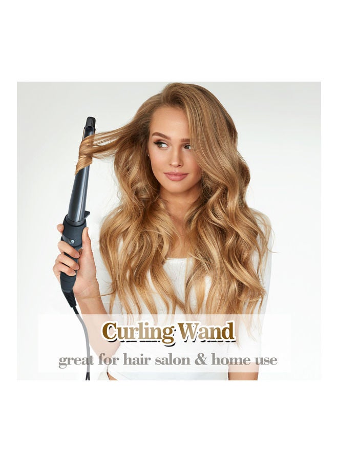 NIBEMINENT Ceramic Tapered Curling Iron With LCD Screen Black - Image 3