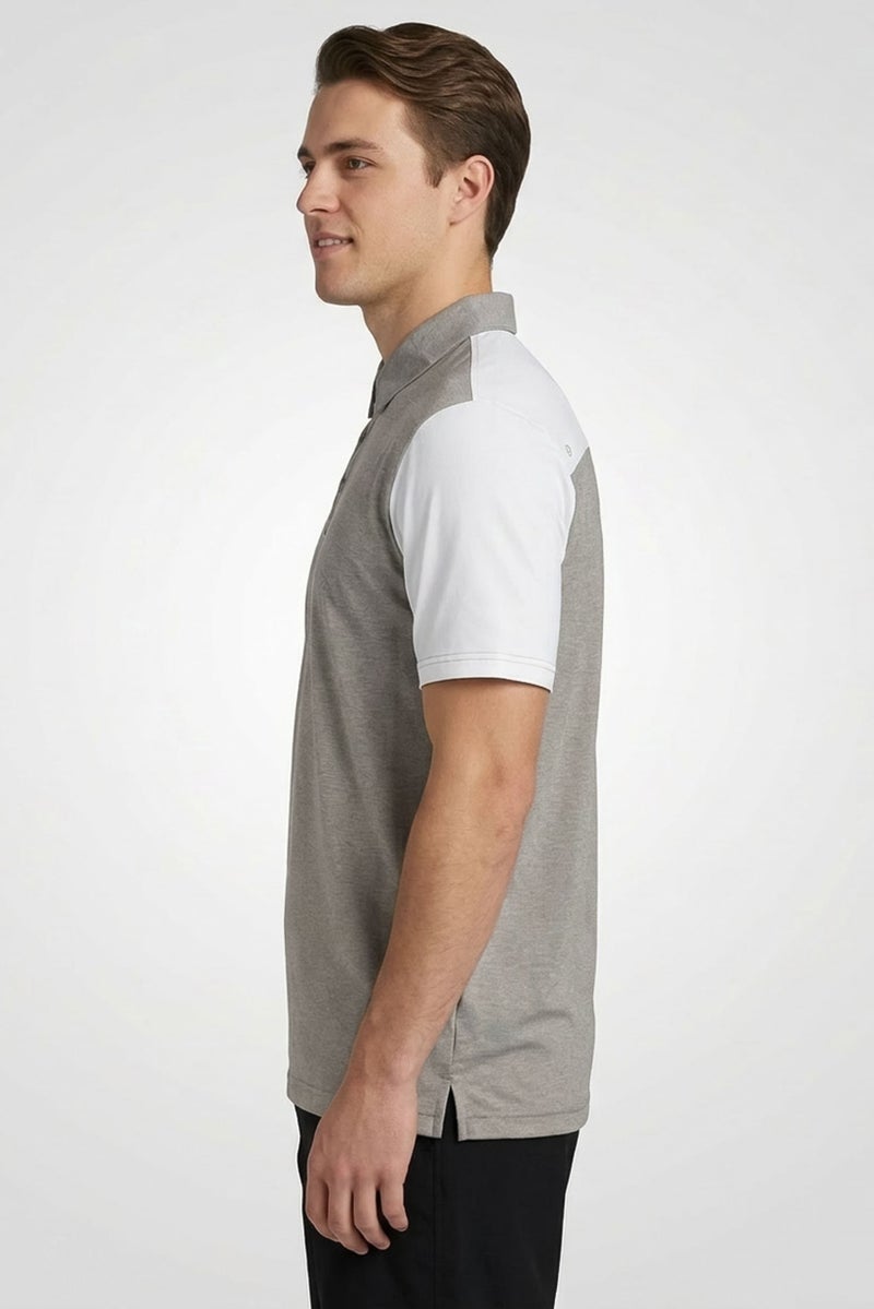 Ping Men Sportswear Fit Short Sleeve Outdoor Polo Shirt, Light Grey - Image 3