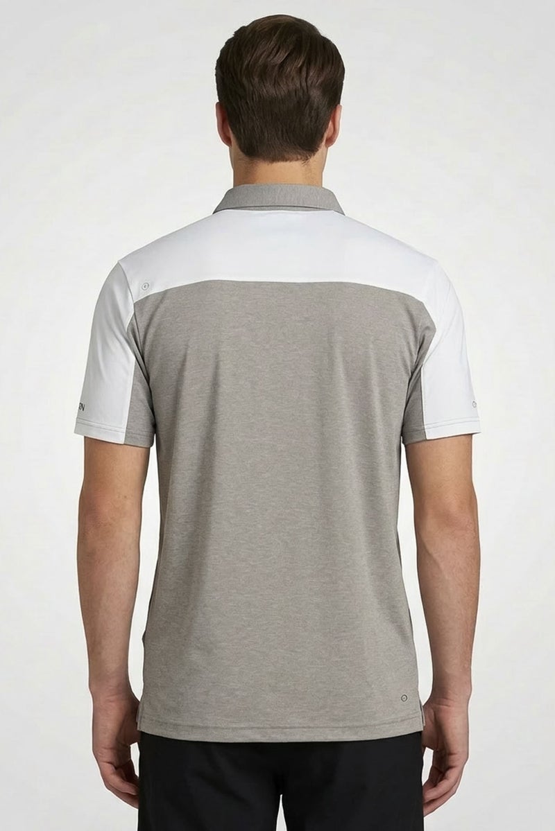 Ping Men Sportswear Fit Short Sleeve Outdoor Polo Shirt, Light Grey - Image 4