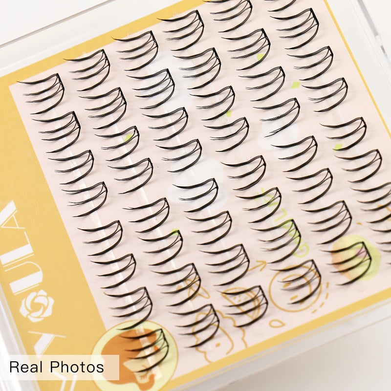 48 Pcs Girl Group Series False Eyelashes 7 9mm Z Z N T 1 C Shaped Curl Natural Fresh Makeup Look No Glue Required Reusable Beginner Friendly Korean Japanese Style - Image 2