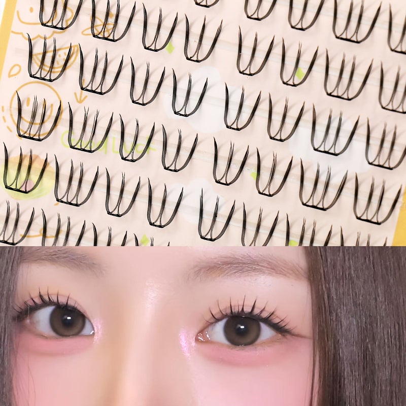 48 Pcs Girl Group Series False Eyelashes 7 9mm Z Z N T 1 C Shaped Curl Natural Fresh Makeup Look No Glue Required Reusable Beginner Friendly Korean Japanese Style - Image 3